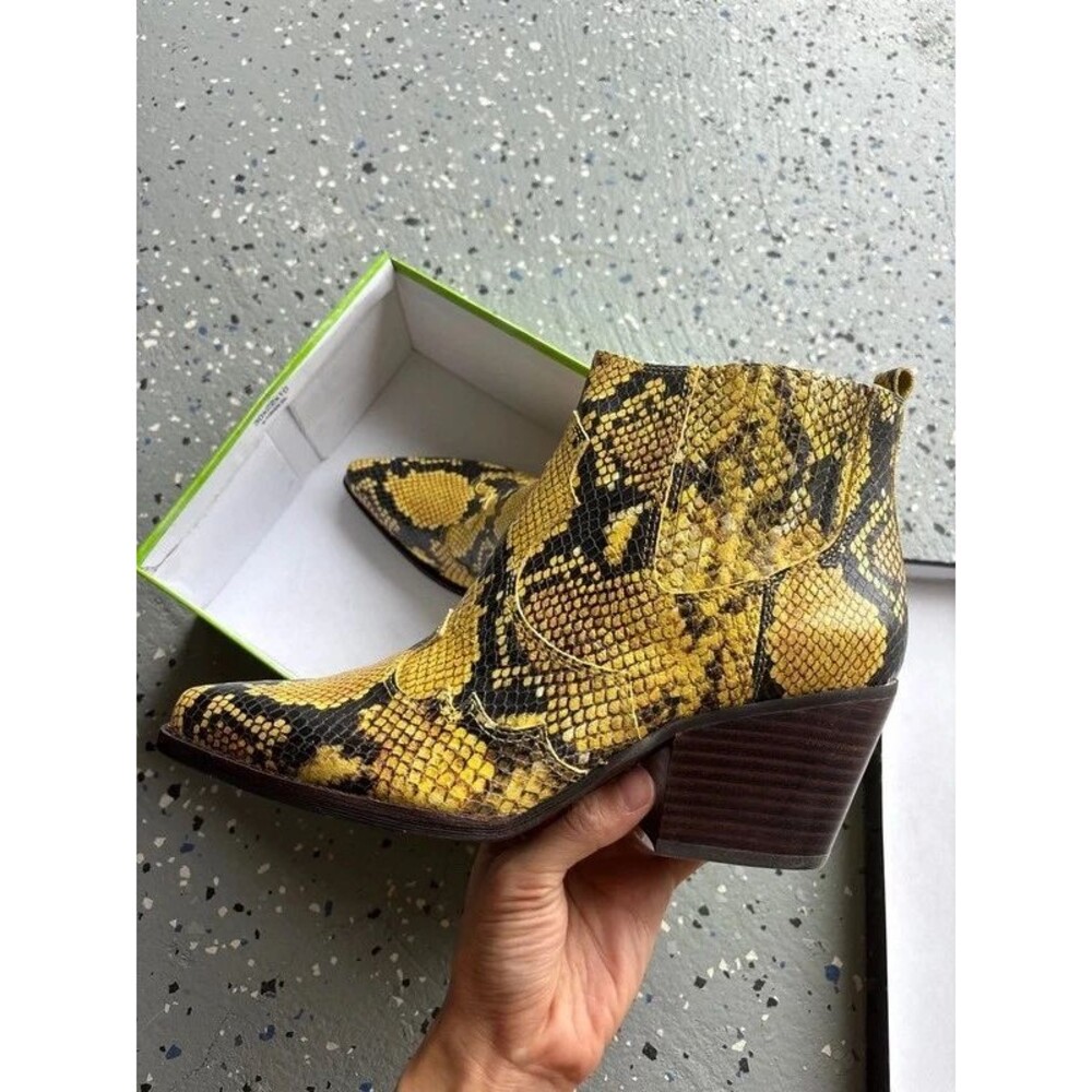 Sam Edelman Snakeskin Leather Booties $180